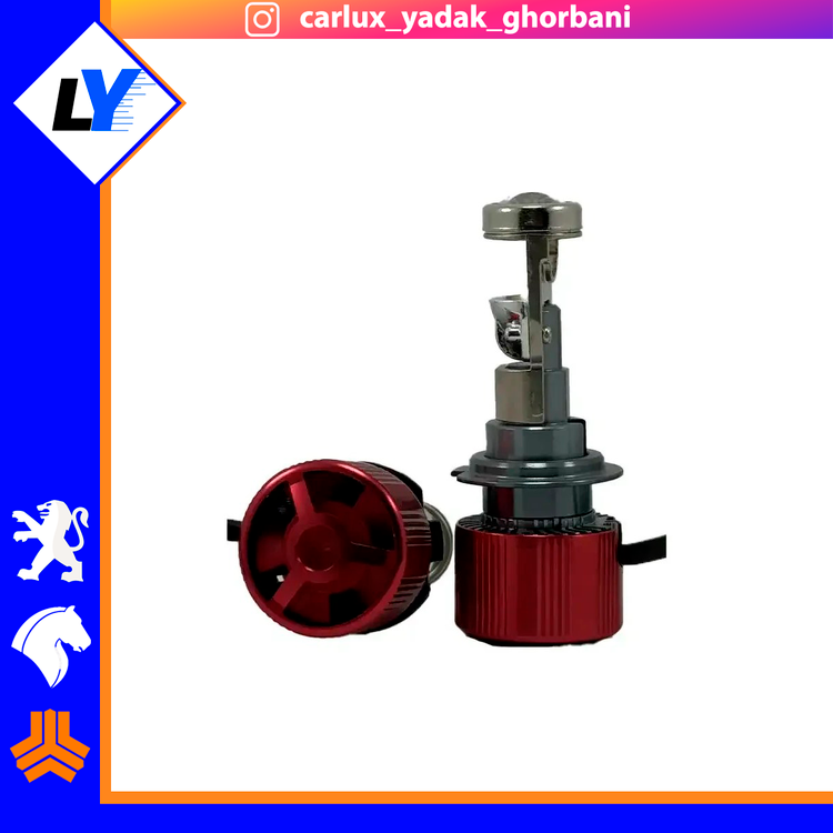هدلایت پایه H7 لنز دار برند سام LNS LENS