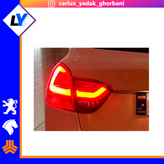خطر کوییک نیون دار روی صندوق سفید قرمز برند ان ج کو(طرح صاف)